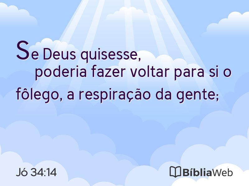 Jó 34:14 em imagem para compartilhar