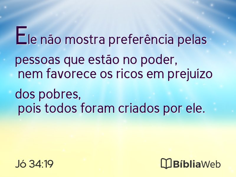 Jó 34:19 em imagem para compartilhar