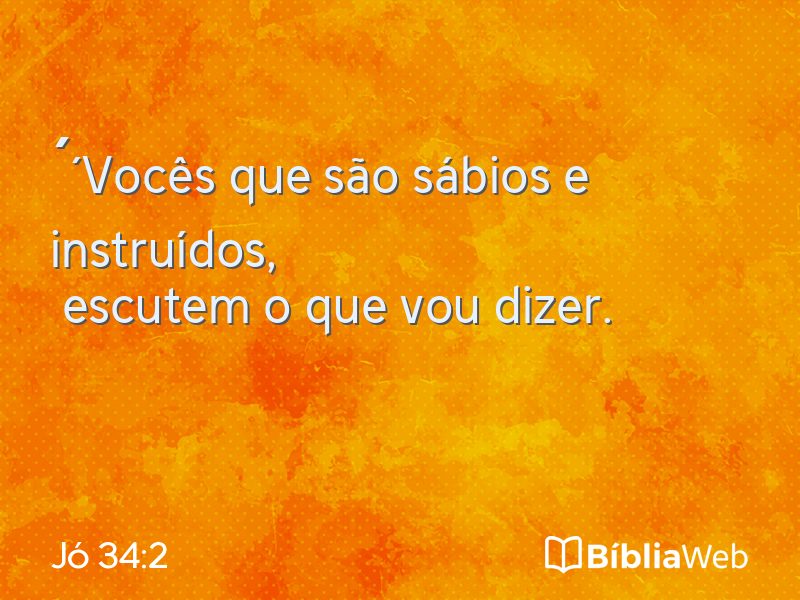 Jó 34:2 em imagem para compartilhar