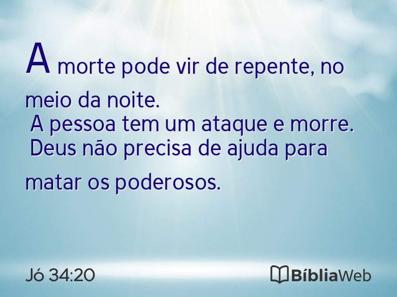 Jó 34:20 em imagem para compartilhar