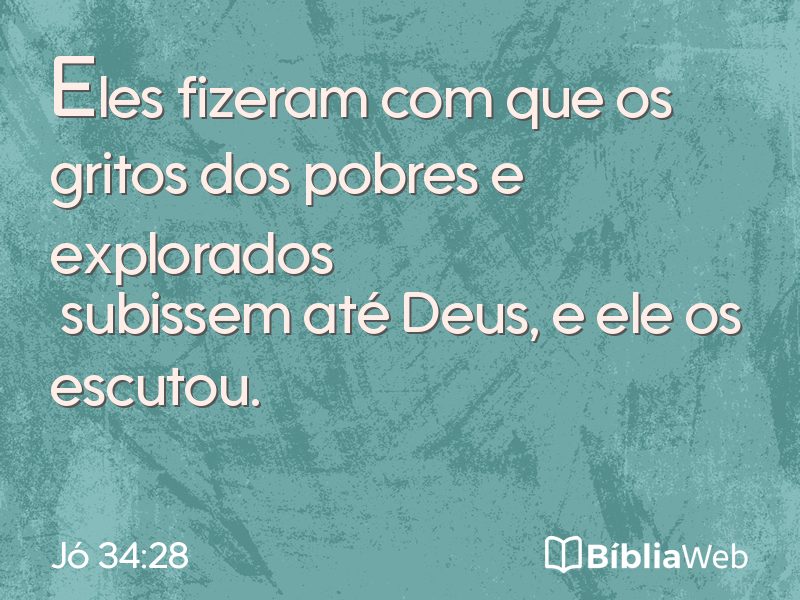 Jó 34:28 em imagem para compartilhar