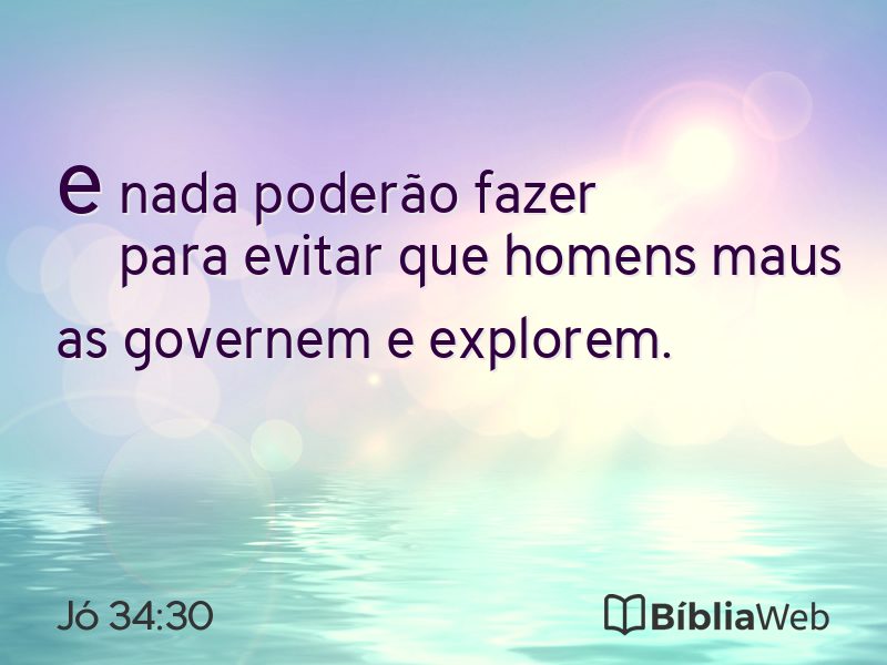 Jó 34:30 em imagem para compartilhar