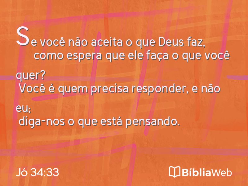 Jó 34:33 em imagem para compartilhar