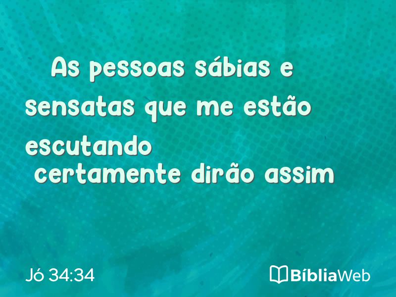 Jó 34:34 em imagem para compartilhar
