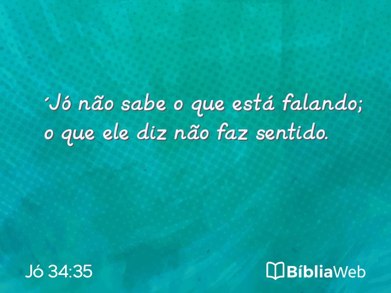 Jó 34:35 em imagem para compartilhar