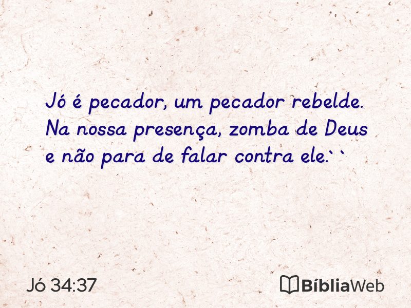 Jó 34:37 em imagem para compartilhar
