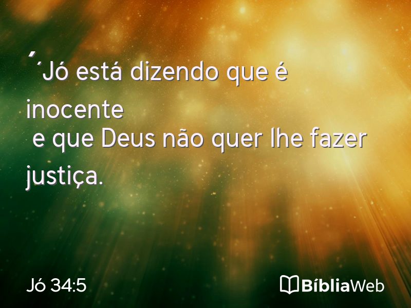 Jó 34:5 em imagem para compartilhar