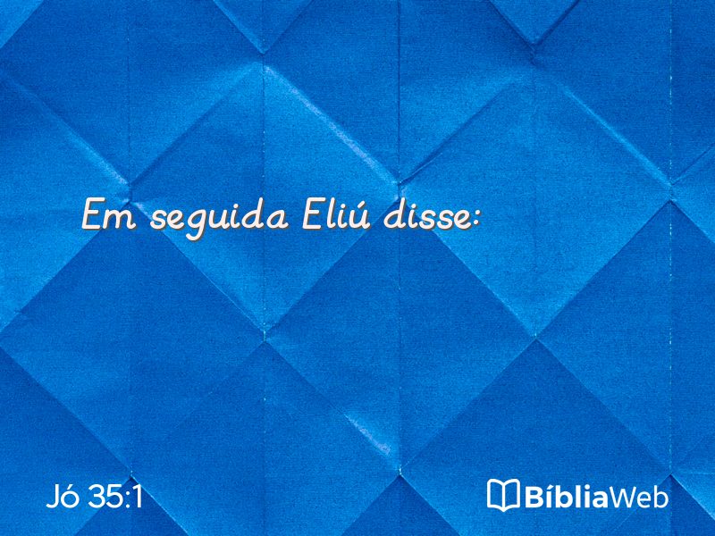 Jó 35:1 em imagem para compartilhar