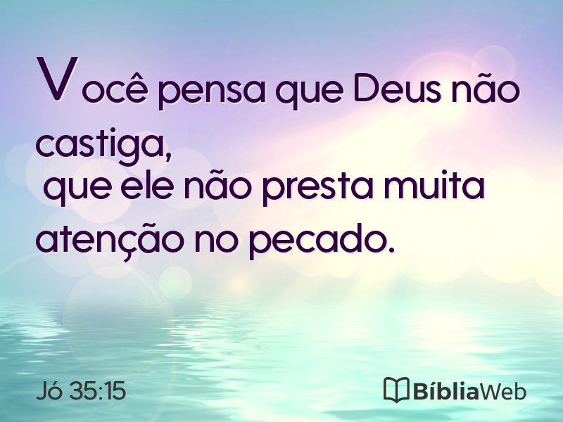Jó 35:15 em imagem para compartilhar