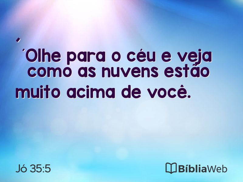 Jó 35:5 em imagem para compartilhar