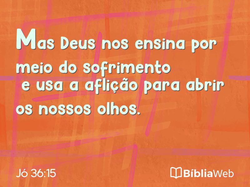 Jó 36:15 em imagem para compartilhar