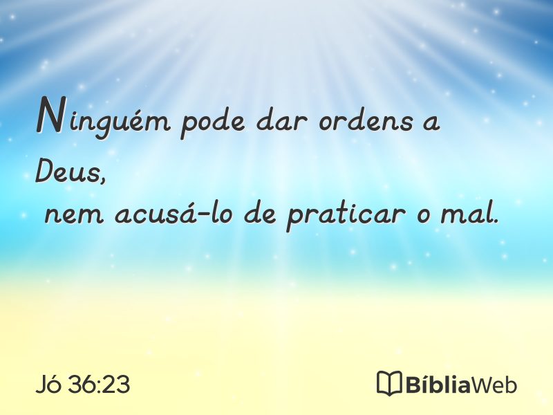 Jó 36:23 em imagem para compartilhar
