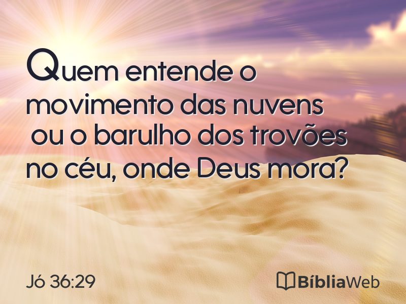 Jó 36:29 em imagem para compartilhar