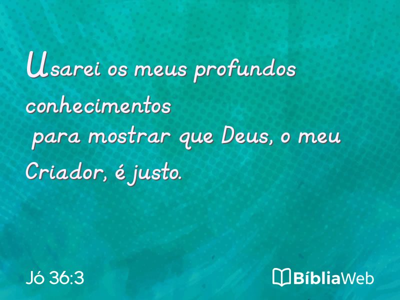Jó 36:3 em imagem para compartilhar