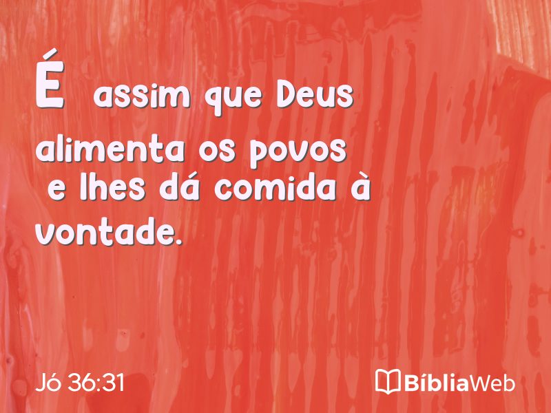 Jó 36:31 em imagem para compartilhar