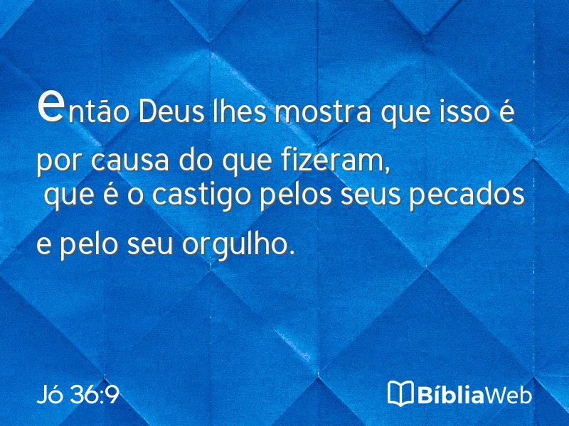 Jó 36:9 em imagem para compartilhar
