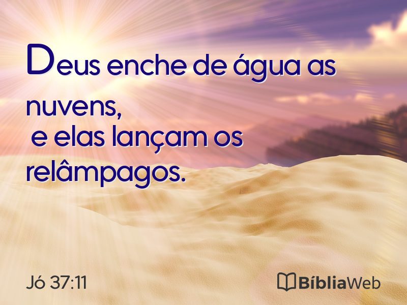 Jó 37:11 em imagem para compartilhar