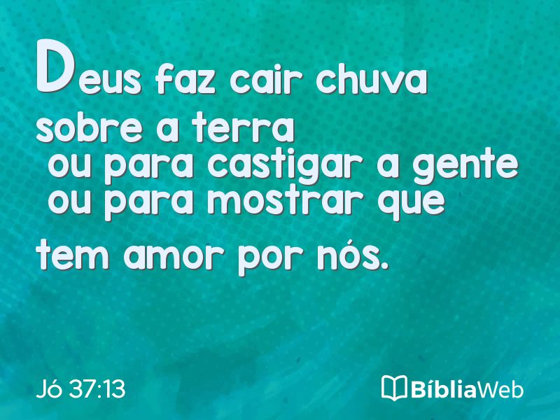 Jó 37:13 em imagem para compartilhar