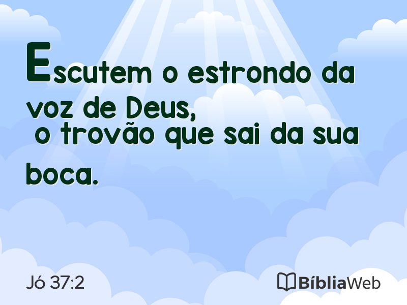 Jó 37:2 em imagem para compartilhar