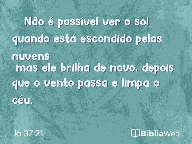 Jó 37:21 em imagem para compartilhar