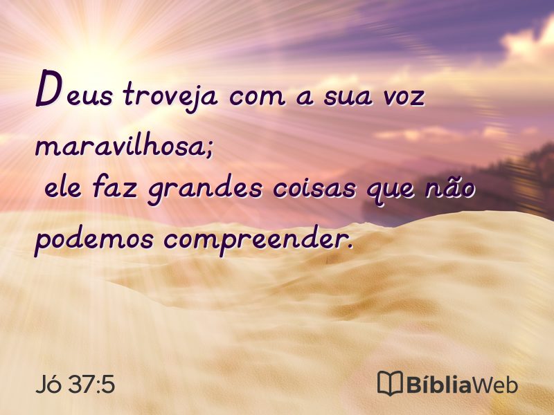 Jó 37:5 em imagem para compartilhar