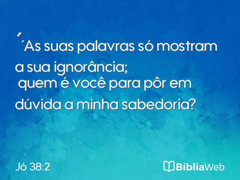 Jó 38:2 em imagem para compartilhar