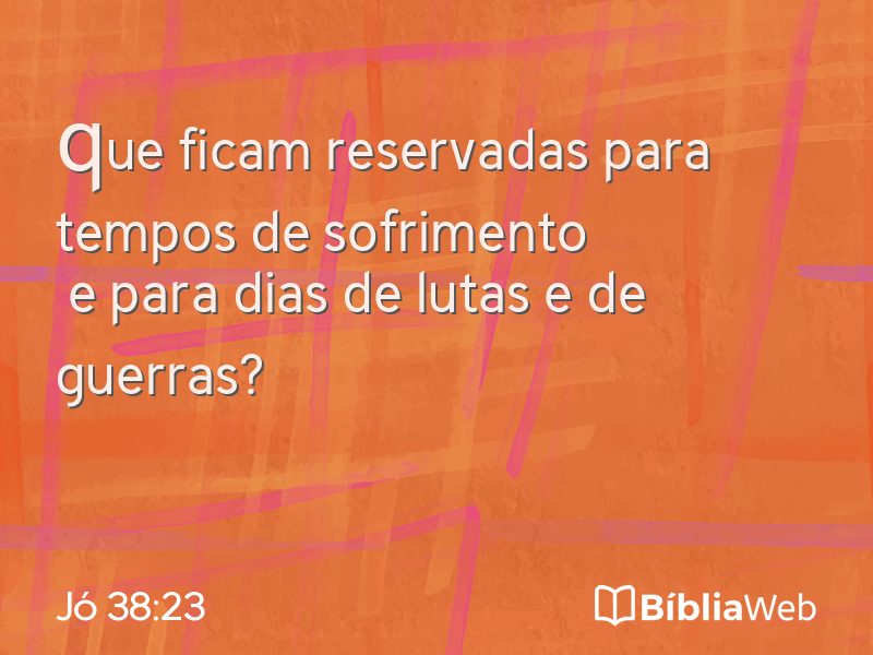 Jó 38:23 em imagem para compartilhar