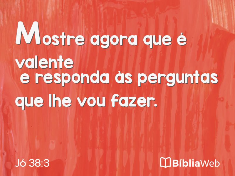 Jó 38:3 em imagem para compartilhar