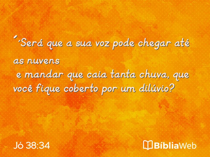 Jó 38:34 em imagem para compartilhar