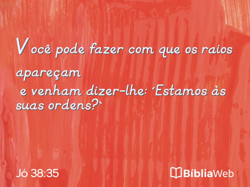 Jó 38:35 em imagem para compartilhar