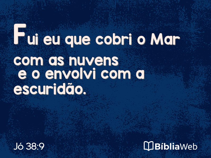 Jó 38:9 em imagem para compartilhar