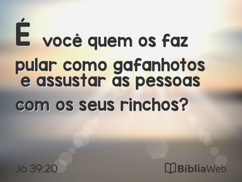 Jó 39:20 em imagem para compartilhar