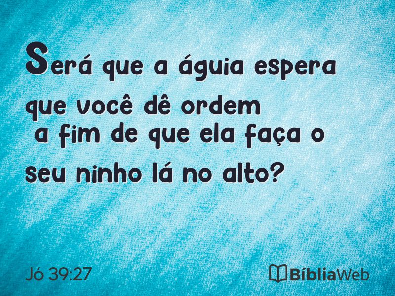 Jó 39:27 em imagem para compartilhar