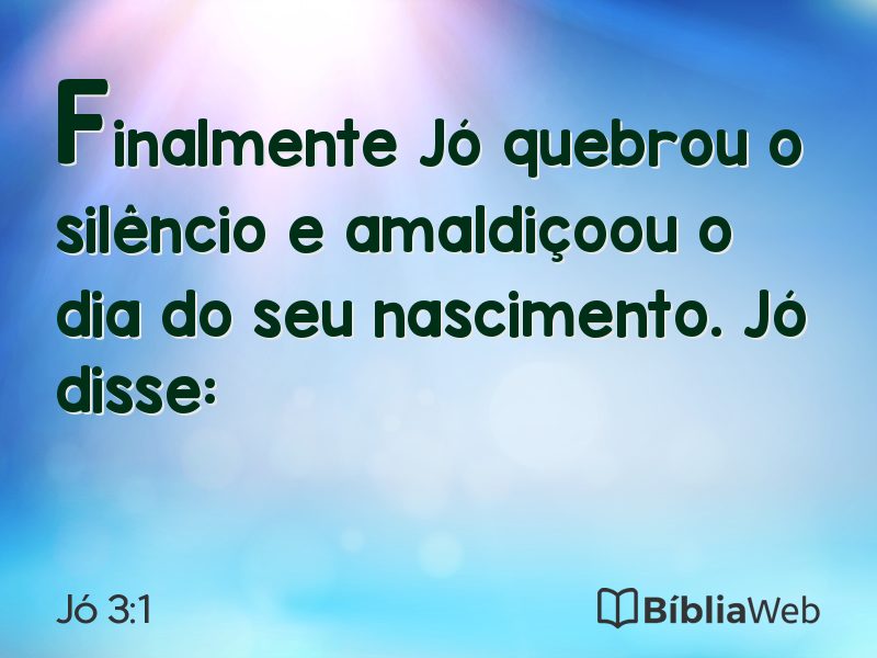 Jó 3:1 em imagem para compartilhar