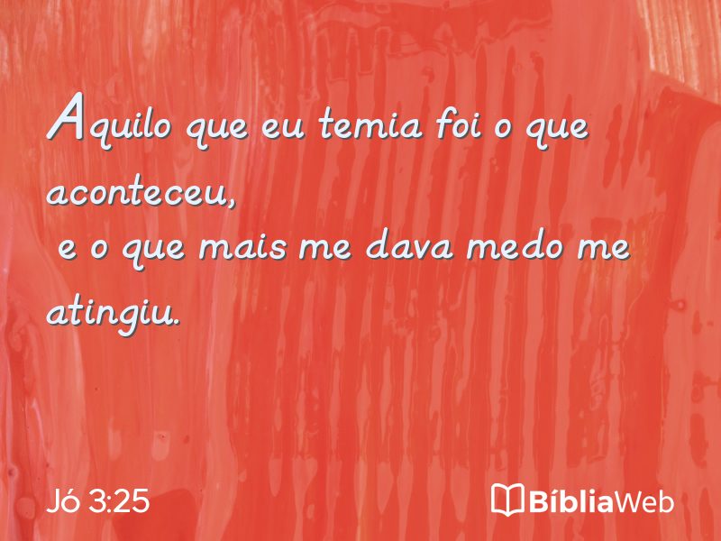 Jó 3:25 em imagem para compartilhar