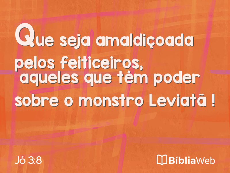 Jó 3:8 em imagem para compartilhar