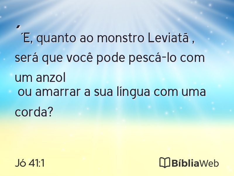Jó 41:1 em imagem para compartilhar