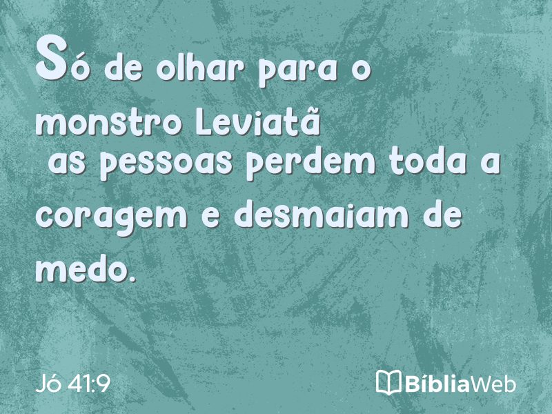 Jó 41:9 em imagem para compartilhar