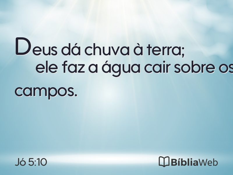 Jó 5:10 em imagem para compartilhar