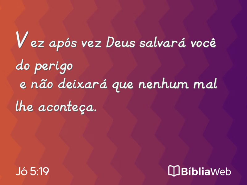 Jó 5:19 em imagem para compartilhar