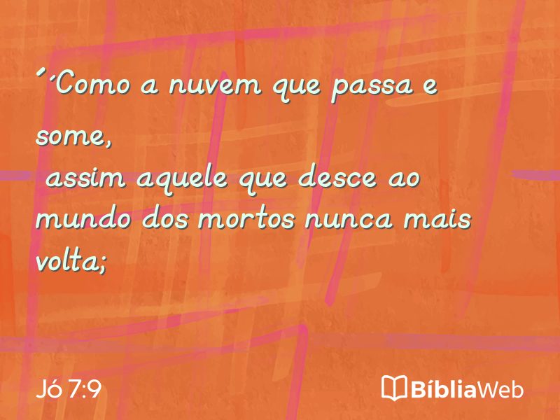 Jó 7:9 em imagem para compartilhar