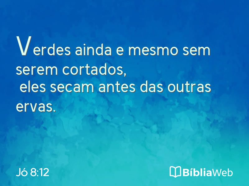 Jó 8:12 em imagem para compartilhar