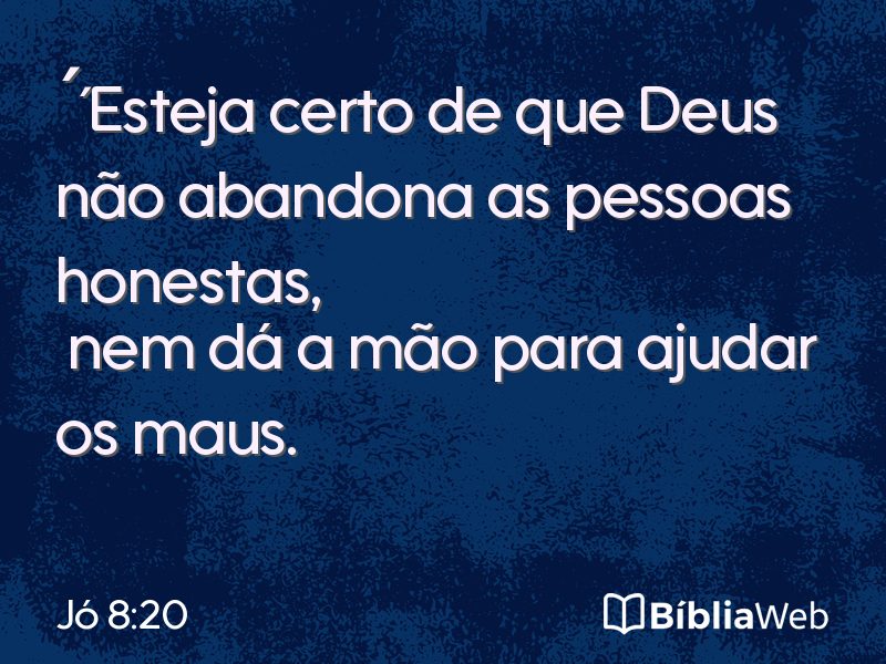 Jó 8:20 em imagem para compartilhar