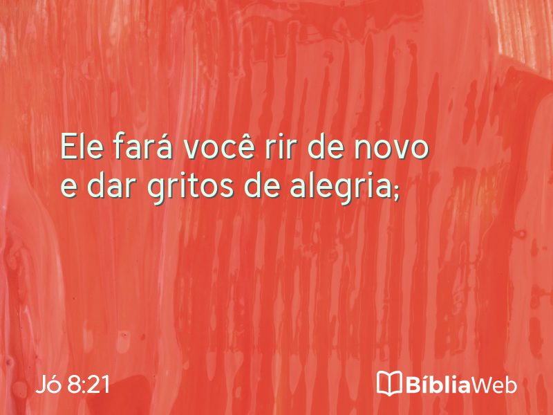 Jó 8:21 em imagem para compartilhar
