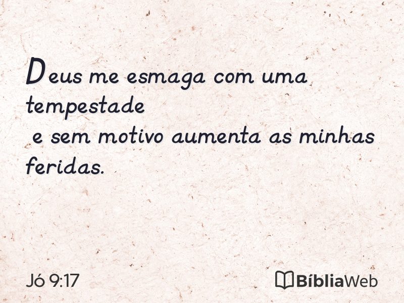 Jó 9:17 em imagem para compartilhar