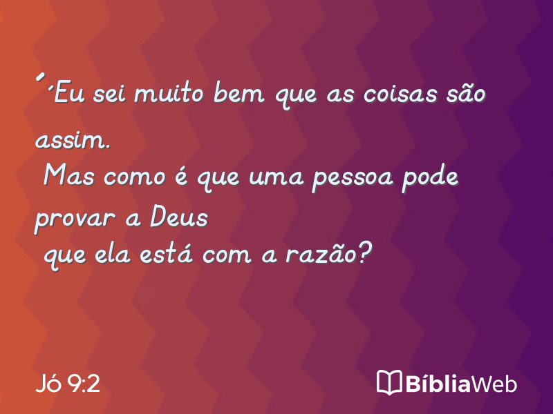 Jó 9:2 em imagem para compartilhar