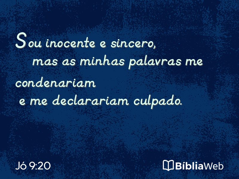 Jó 9:20 em imagem para compartilhar
