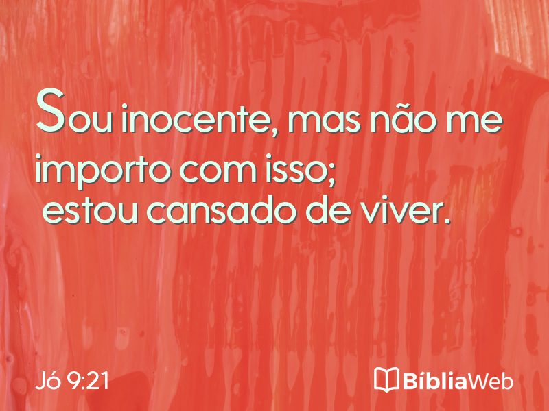 Jó 9:21 em imagem para compartilhar