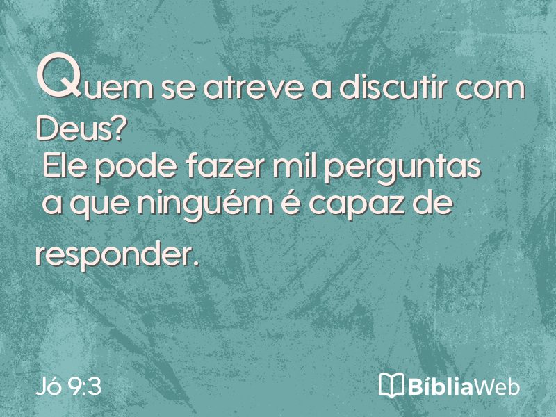 Jó 9:3 em imagem para compartilhar