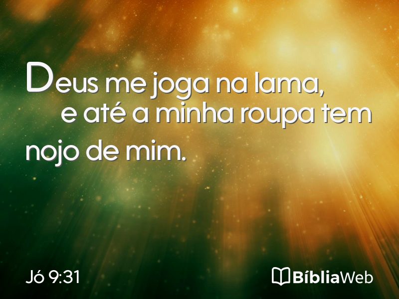 Jó 9:31 em imagem para compartilhar